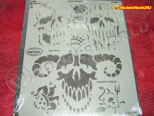 Трафарет "EVIL HORDE" (Craig Fraser Course of Skull Master)