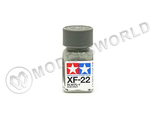 Эмалевая матовая краска Tamiya в стеклянной баночке 10 мл. XF-22 RLM Grey