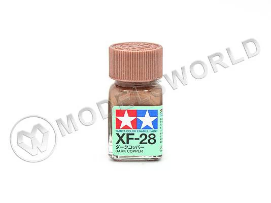 Эмалевая матовая краска Tamiya в стеклянной баночке 10 мл. XF-28 Dark Copper