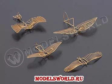 Набор для постройки 3D модели 4 планеров Отто Лилиенталя N1, 1:160.