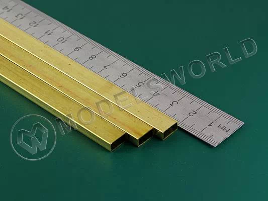 Прямоугольная латунная трубка 4.8х9.6 мм, 1 шт