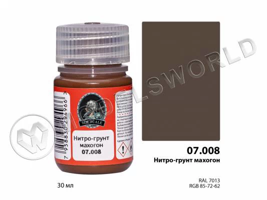 Нитро-грунт махогон Jim Scale, 30 мл