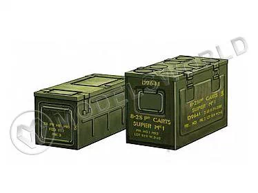 Склеиваемая пластиковая модель 25PRD Ammo box set. Масштаб 1:35