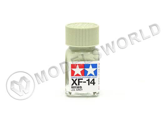Эмалевая матовая краска Tamiya в стеклянной баночке 10 мл. XF-14 J.A. Grey (Япон. авиац. серая)