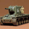 Склеиваемая пластиковая модель советский танк КВ-2 с одной фигурой. Масштаб 1:35