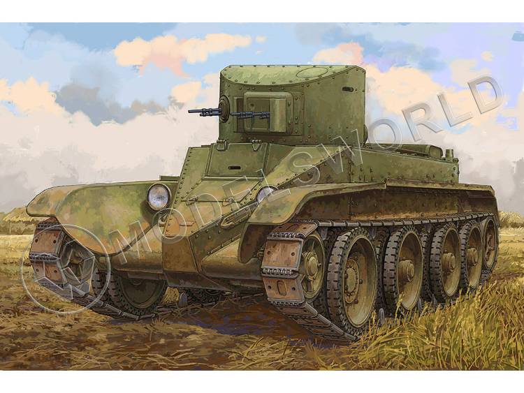 Склеиваемая пластиковая модель Советский танк БТ-2, поздний. Масштаб 1:35 - фото 1