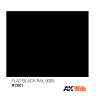 Акриловая лаковая краска AK Interactive Real Colors. Flat Black. 10 мл