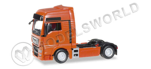 Модель автомобиля  MAN TGX XXL Euro 6 rigid tractor, оранжевый. H0 1:87 - фото 1