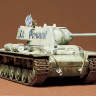 Склеиваемая пластиковая модель Советский тяжелый танк  КВ-1С с 1 фигурой. Масштаб 1:35