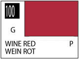 Краска на растворителе художественная MR.HOBBY C100 WINE RED (Глянцевая) 10мл. - фото 1