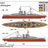 Склеиваемая пластиковая модель корабля линкора "Куин Элизабет". Масштаб 1:700