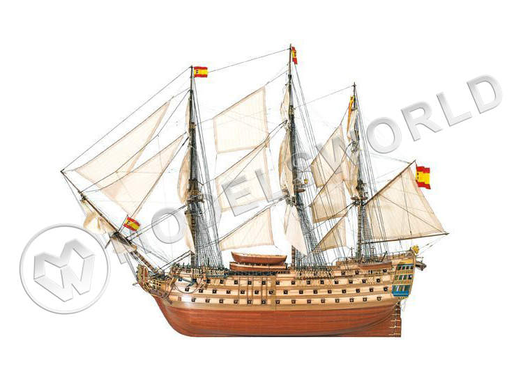 Набор для постройки модели корабля SANTA ANA 100-пушечный военный корабль 1784 г. Масштаб 1:84 - фото 1