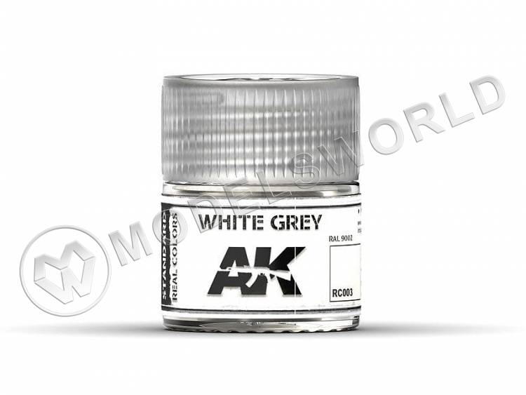 Акриловая лаковая краска AK Interactive Real Colors. White Grey RAL 9002. 10 мл - фото 1