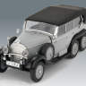 Склеиваемая пластиковая модель G4 с тентом (образца 1935 г.), Германский автомобиль ІІ МВ. Масштаб 1:72