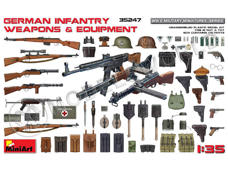 Немецкое пехотное оружие и снаряжение. Масштаб 1:35 - фото 1