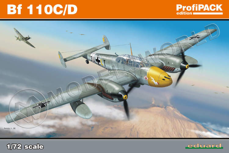 Склеиваемая пластиковая модель самолета Bf 110C/D. ProfiPACK. Масштаб 1:72 - фото 1