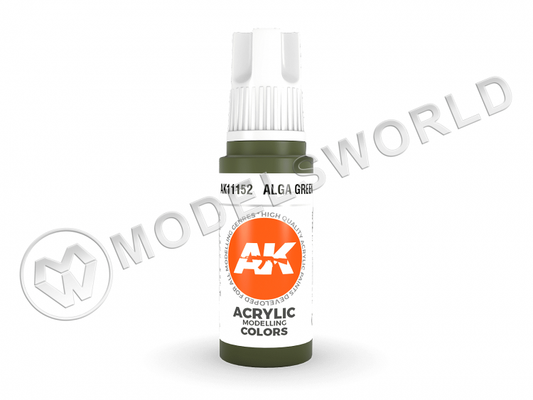 Акриловая краска AK Interactive 3rd GENERATION Standard. Alga Green. 17 мл - фото 1