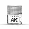 Акриловая лаковая краска AK Interactive Real Colors. Flat White. 10 мл