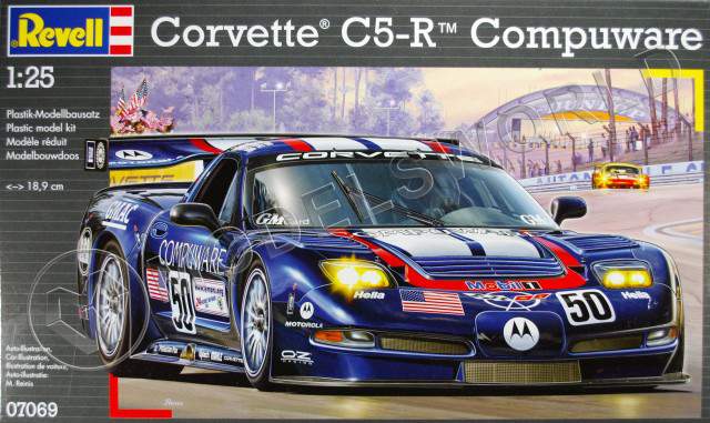 Склеиваемая пластиковая модель Corvette C5-R "Compuware". Масштаб 1:25 - фото 1