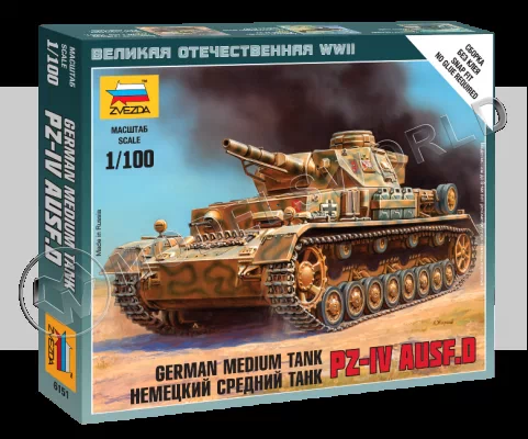 Немецкий средний танк Pz-IV AUSF.D. Масштаб 1:100