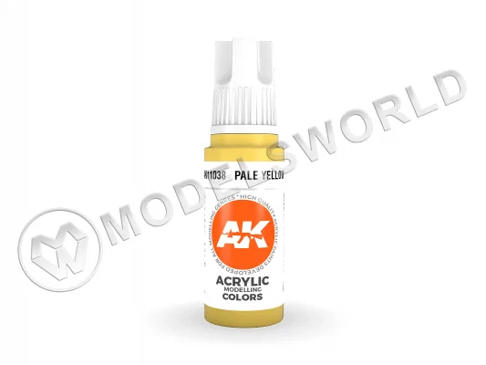 Акриловая краска AK Interactive 3rd GENERATION Standard. Pale Yellow. 17 мл