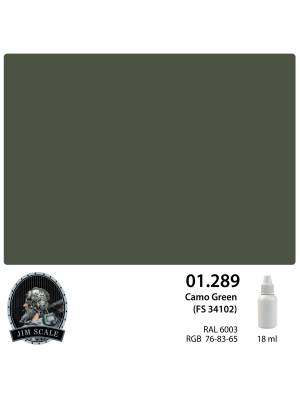 Акриловая краска Jim Scale Camo Green (FS 34102), 18 мл