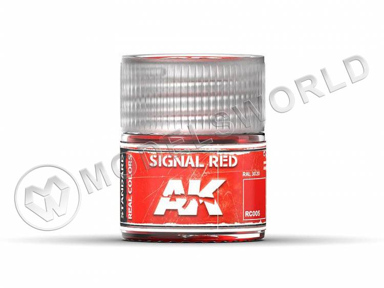Акриловая лаковая краска AK Interactive Real Colors. Signal Red. 10 мл - фото 1