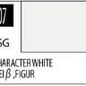 Краска на растворителе художественная MR.HOBBY C107 CHARACTER WHITE (Полу-глянцевая) 10мл.