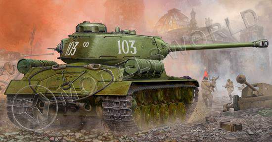 Склеиваемая пластиковая модель Советский тяжелый танк ИС-2. Масштаб 1:35 - фото 1