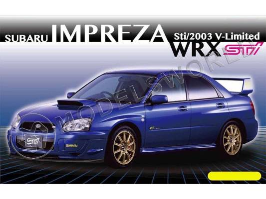 Склеиваемая пластиковая модель автомобиль Subaru Impreza WRX STI 2003. Масштаб 1:24