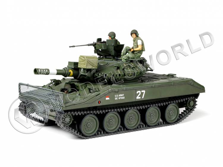 Склеиваемая пластиковая модель американского танка M551 Sheridan (Вьетнам) с 3 фигурами. Масштаб 1:35 - фото 1