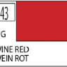 Краска водоразбавляемая художественная MR.HOBBY WINE RED (Глянцевая) 10мл.