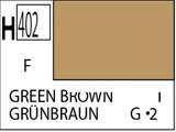Краска водоразбавляемая художественная MR.HOBBY  GREEN BROWN (Матовая) 10мл. - фото 1