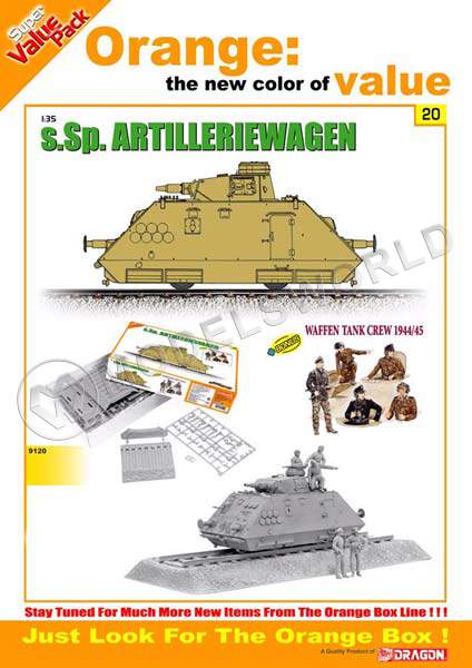 Склеиваемая пластиковая модель танка s.Sp.Artilleriewagen + Waffen Tank Crew. Масштаб 1:35 - фото 1