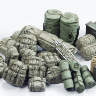 Modern U.S. Military Equipment Set - Набор оборудования современной американской армии, рюкзаки, патронные ящики, канистры, сумки. Масштаб 1:35
