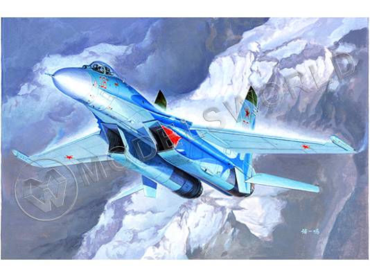 Склеиваемая пластиковая модель Советский истребитель Su-27 Flanker B. Масштаб 1:72