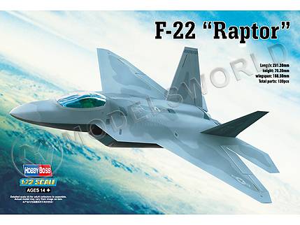 Склеиваемая пластиковая модель Американский истребитель F-22A Raptor. Масштаб 1:72 - фото 1