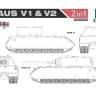 Склеиваемая пластиковая модель Сверх тяжелый немецкий танк Maus V1 & V2  2 в 1 (Limited Edition). Масштаб 1:35