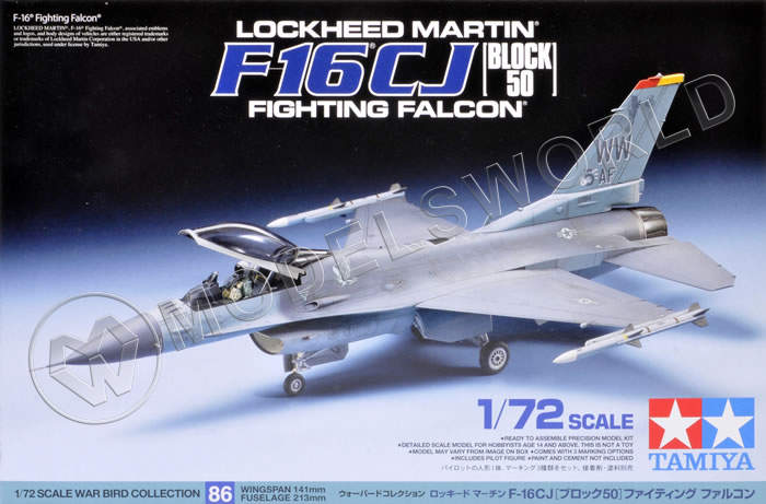 Склеиваемая пластиковая модель F-16CJ (Block 50). Масштаб 1:72 - фото 1