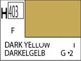 Краска водоразбавляемая художественная MR.HOBBY DARK YELLOW (Матовая) 10мл. - фото 1
