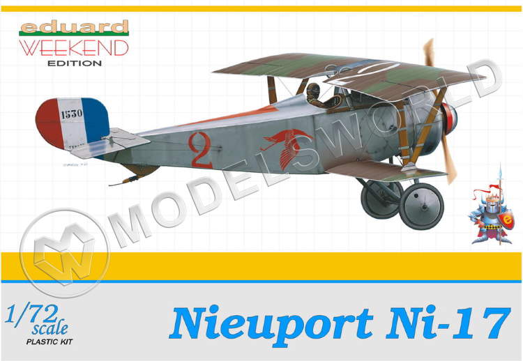 Склеиваемая пластиковая модель самолета Nieuport Ni-17 Масштаб 1:72 - фото 1