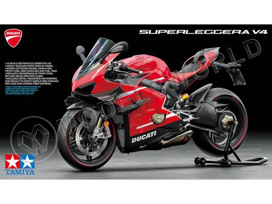 Склеиваемая пластиковая модель мотоцикла Ducati Superleggera V4. Масштаб 1:12