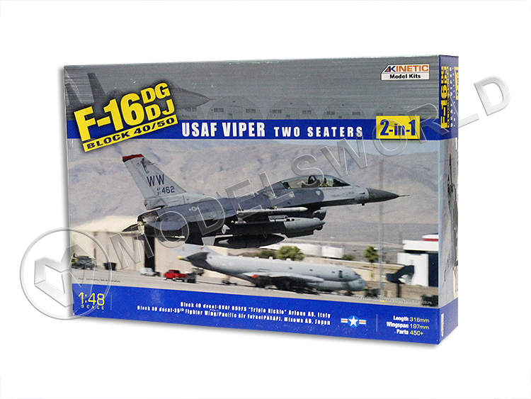 Склеиваемая пластиковая модель самолета F-16DG/DJ Block 50 - USAF Viper. Масштаб 1:48 - фото 1