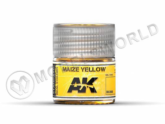 Акриловая лаковая краска AK Interactive Real Colors. Maize Yellow. 10 мл