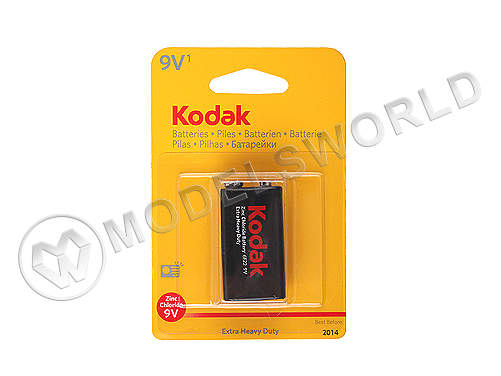Батарейка Kodak 6F22 (крона), 1 шт - фото 1