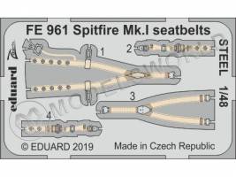 Фототравление для модели Spitfire Mk. I стальные ремни, Tamiya. Масштаб 1:48