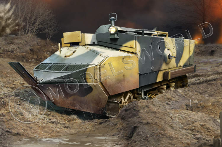 Склеиваемая пластиковая модель Французский пехотный танк Schneider CA. Масштаб 1:35 - фото 1