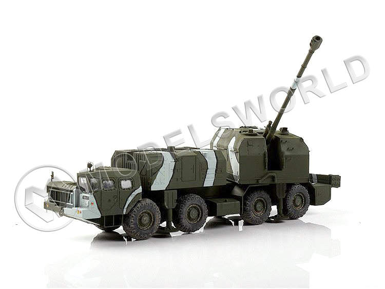 Склеиваемая пластиковая модель Российский артиллерийский комплекс береговой охраны А-222 Берег. Масштаб 1:72 - фото 1