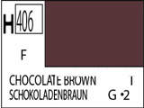 Краска водоразбавляемая художественная MR.HOBBY CHOCOLATE BROWN (Матовая) 10мл. - фото 1