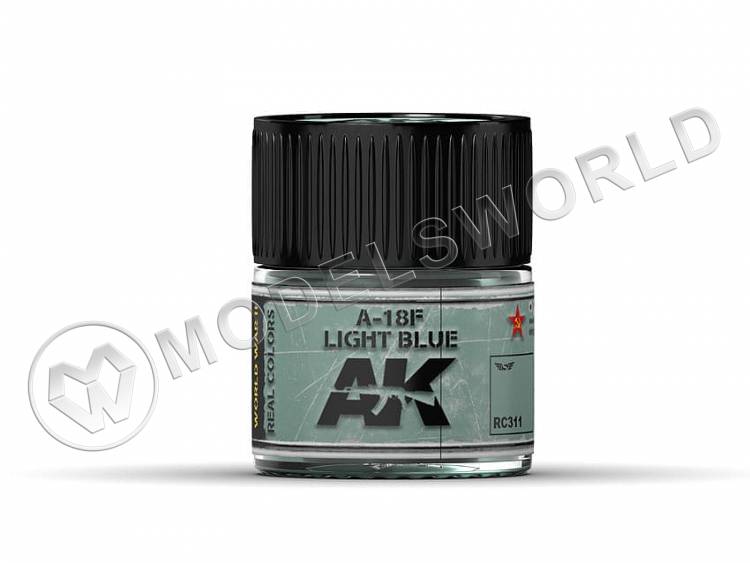 Акриловая лаковая краска AK Interactive Real Colors. A-18F Light Grey-Blue. 10 мл - фото 1